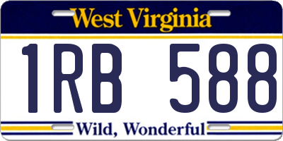 WV license plate 1RB588