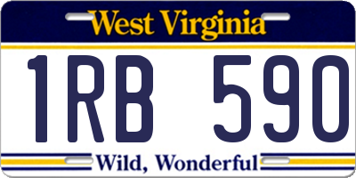 WV license plate 1RB590