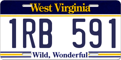 WV license plate 1RB591
