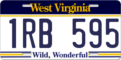 WV license plate 1RB595