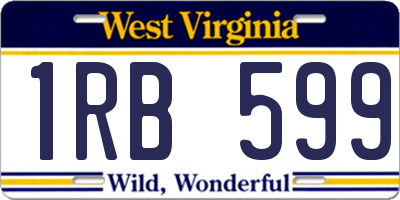WV license plate 1RB599