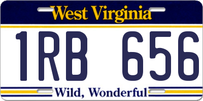 WV license plate 1RB656