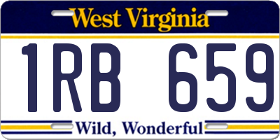 WV license plate 1RB659