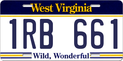 WV license plate 1RB661