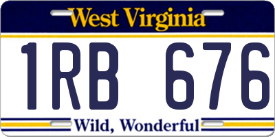 WV license plate 1RB676