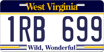 WV license plate 1RB699