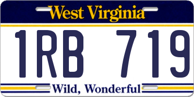 WV license plate 1RB719