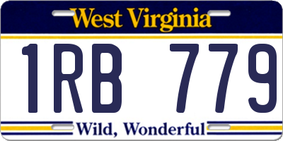 WV license plate 1RB779