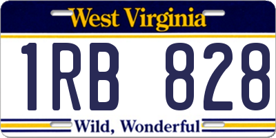 WV license plate 1RB828