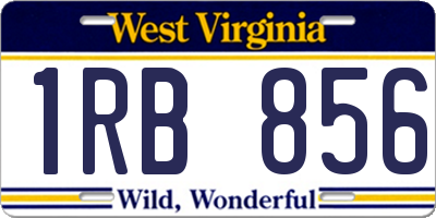 WV license plate 1RB856