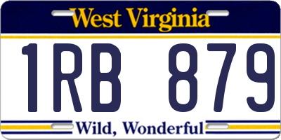 WV license plate 1RB879