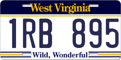 WV license plate 1RB895