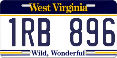 WV license plate 1RB896