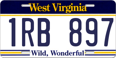 WV license plate 1RB897