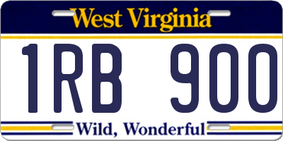 WV license plate 1RB900