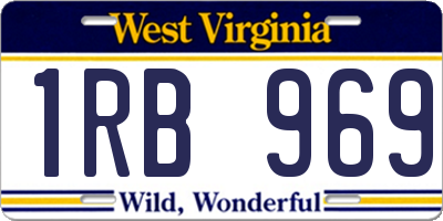 WV license plate 1RB969