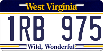 WV license plate 1RB975