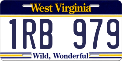 WV license plate 1RB979