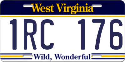 WV license plate 1RC176