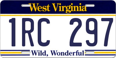 WV license plate 1RC297