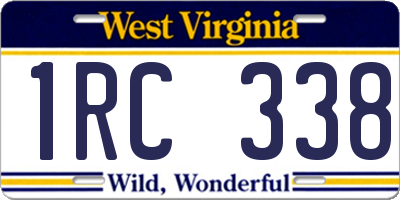 WV license plate 1RC338