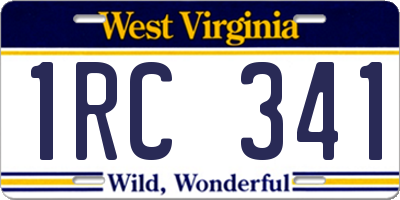 WV license plate 1RC341