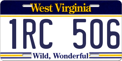 WV license plate 1RC506