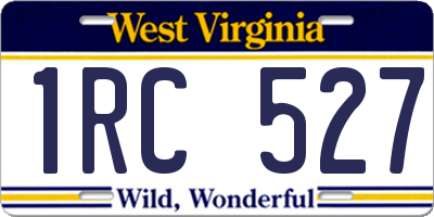 WV license plate 1RC527