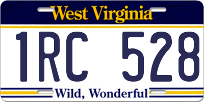 WV license plate 1RC528