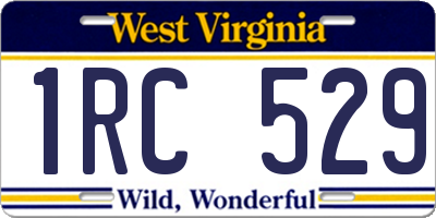 WV license plate 1RC529