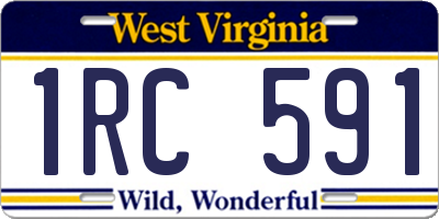 WV license plate 1RC591