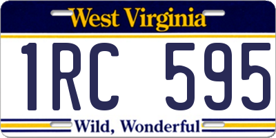 WV license plate 1RC595