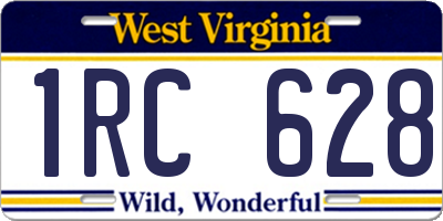 WV license plate 1RC628