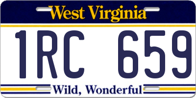 WV license plate 1RC659
