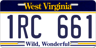 WV license plate 1RC661