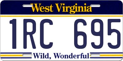 WV license plate 1RC695