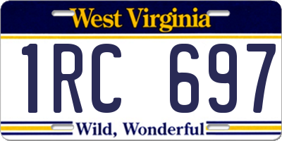 WV license plate 1RC697