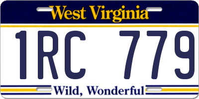 WV license plate 1RC779