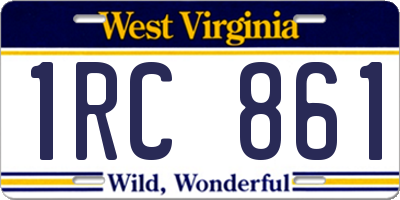 WV license plate 1RC861