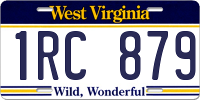 WV license plate 1RC879