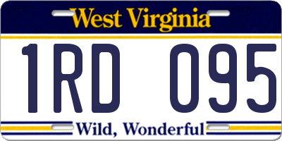 WV license plate 1RD095