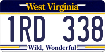 WV license plate 1RD338