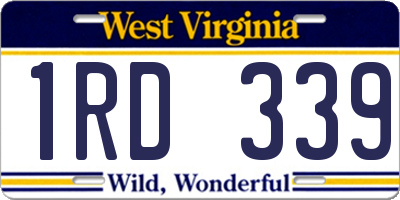 WV license plate 1RD339