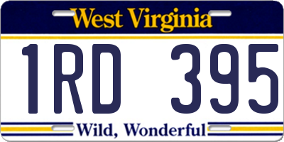 WV license plate 1RD395