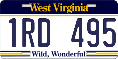 WV license plate 1RD495