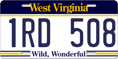 WV license plate 1RD508