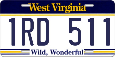 WV license plate 1RD511