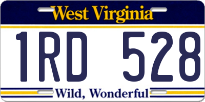 WV license plate 1RD528