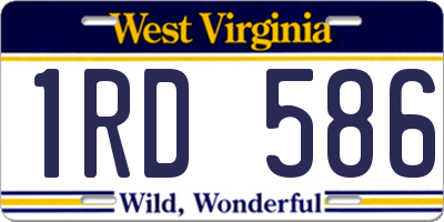 WV license plate 1RD586