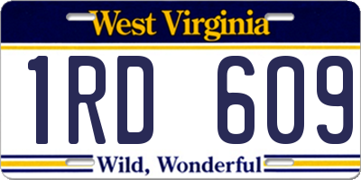WV license plate 1RD609